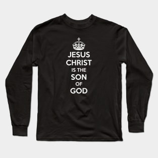 Jesus Christ is the Son of God (white text) Long Sleeve T-Shirt